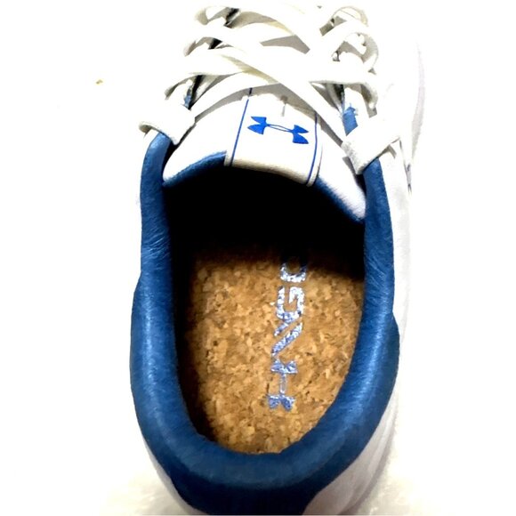 Under Armour Women’s Sz 7.5 Performance Spikeless Golf Shoes Whitw Blue - Picture 4 of 5